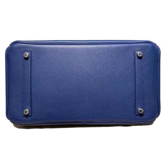 HERMES Rare Blue Sapphire Taurillon Novillo Sea Surf & Fun Birkin 35 - Picture 8 of 9